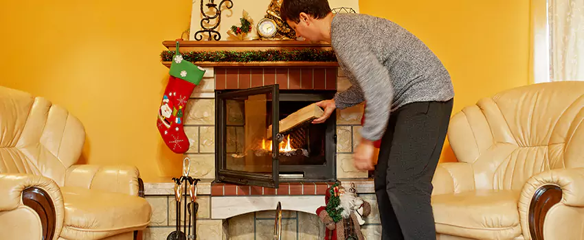 Rusted Metal Fireplace Restoration in Mount Vernon, Illinois